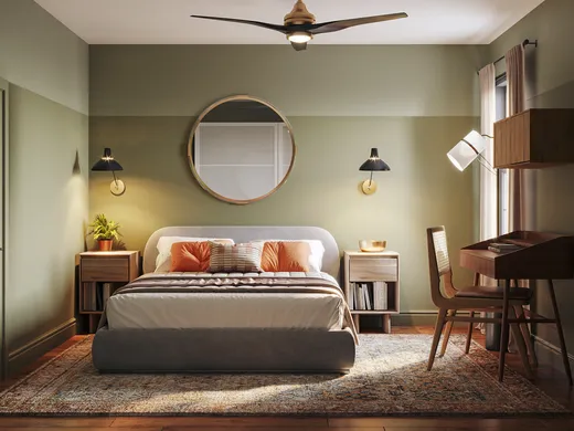 Bedroom · Midcentury Modern designed by Angie