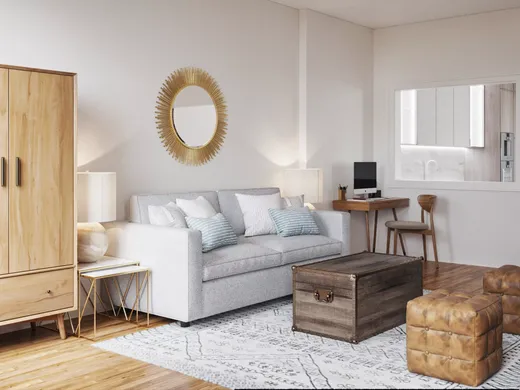 Living Room · Midcentury Modern designed by Veronica