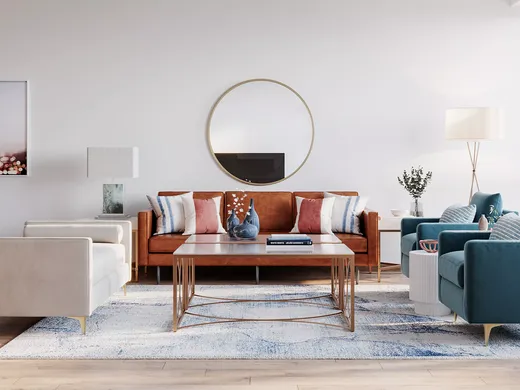 Living Room · Transitional designed by Veronica
