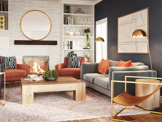 Living Room · Contemporary designed by Joe