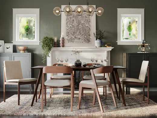 Dining Room · Midcentury Modern designed by Kylie