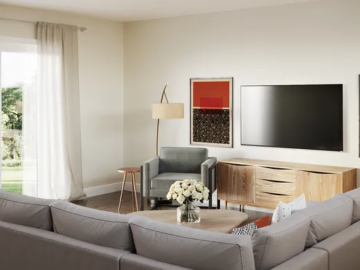 Living Room · Midcentury Modern designed by Haley