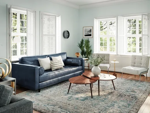 Living Room · Midcentury Modern designed by Maura