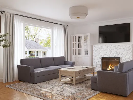 Living Room · Farmhouse designed by Toussaint