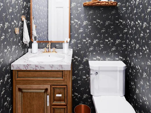 Bathroom · Transitional designed by Maura