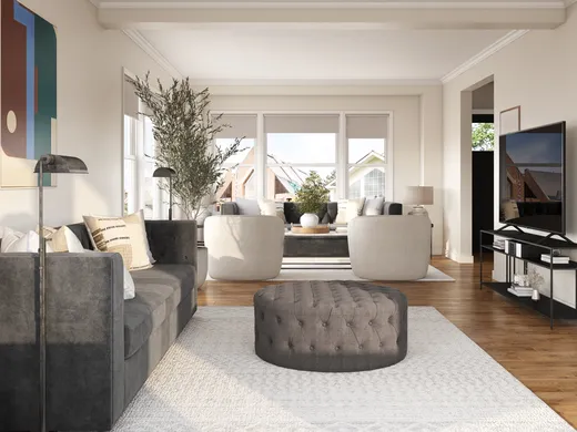 Living Room · Transitional designed by Florencia