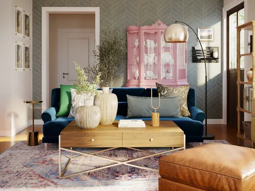 Living Room · Transitional designed by Isabel