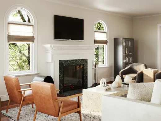 Living Room · Midcentury Modern designed by Humera