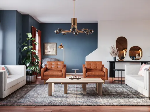 Living Room · Transitional designed by Maura