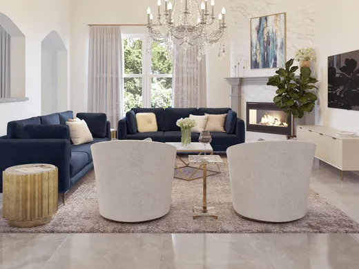 Living Room · Glam designed by Legacy