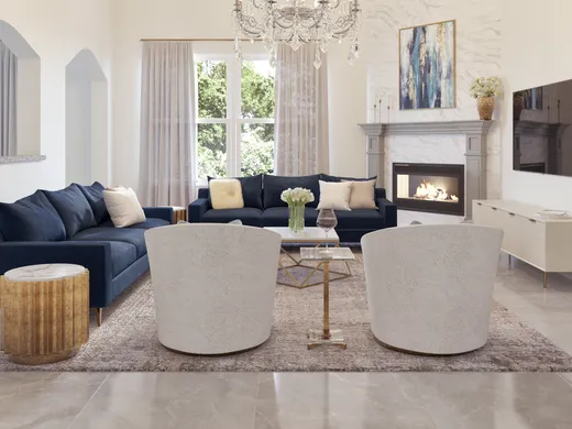 Living Room · Glam designed by Legacy