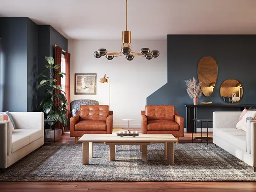 Living Room · Transitional designed by Maura