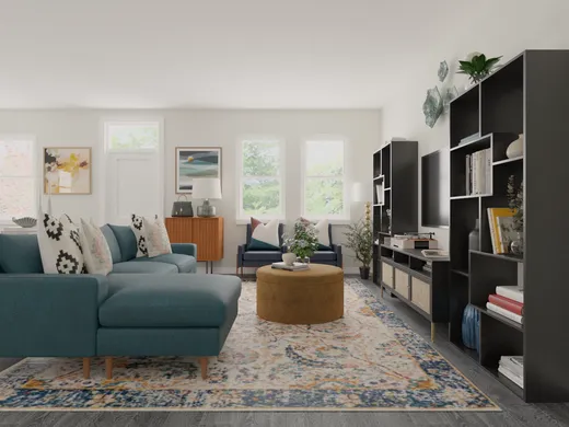 Living Room · Eclectic designed by Austin