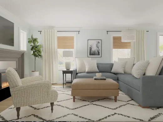 Living Room · Transitional designed by Vye