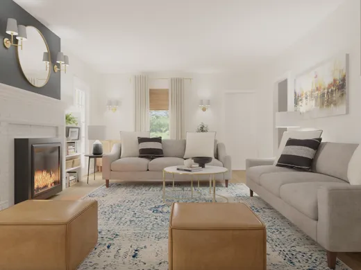 Living Room · Midcentury Modern designed by Vye