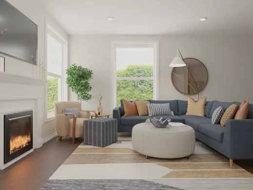 Living Room · Transitional designed by Kelly