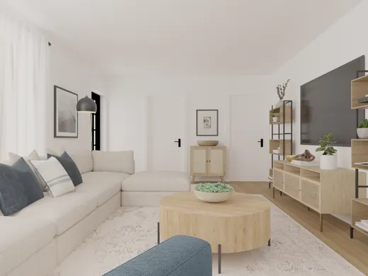 Living Room · Transitional designed by Tara