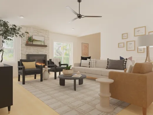 Living Room · Transitional designed by Kait