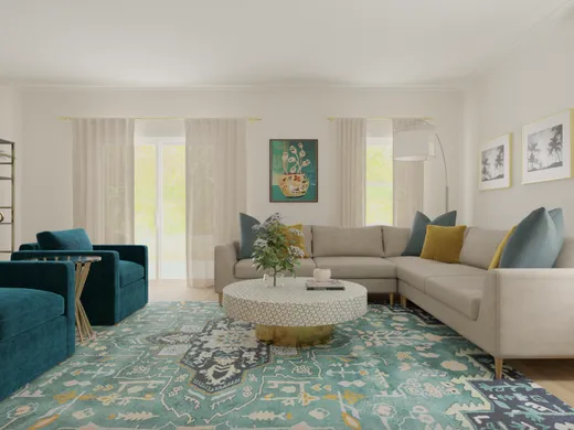 Living Room · Glam designed by Vye