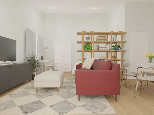 Living Room · Contemporary designed by Shahana