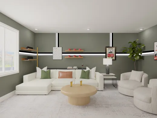 Living Room · Transitional designed by Toussaint