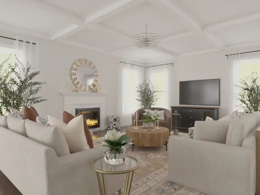 Living Room · Transitional designed by Cherish-Joie