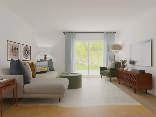 Living Room · Midcentury Modern designed by Christopher