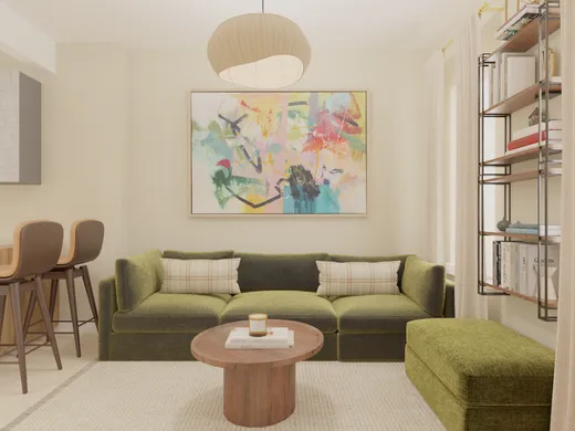Living Room · Midcentury Modern designed by Bibi