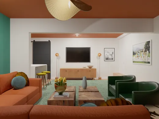 Living Room · Eclectic designed by Alix