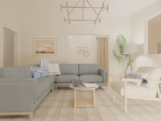Living Room · Contemporary designed by Kait