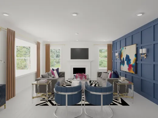 Living Room · Contemporary designed by Toussaint