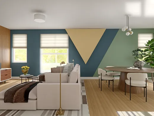 Living Room · Midcentury Modern designed by Florencia