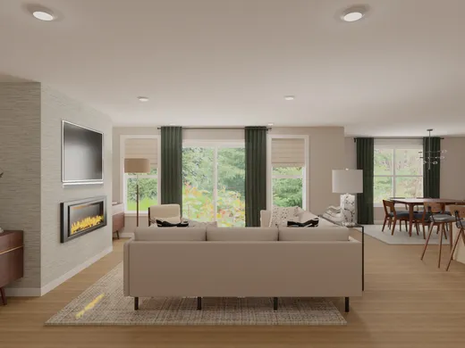 Living Room · Transitional designed by Christopher