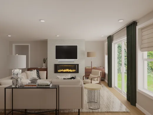 Living Room · Transitional designed by Christopher