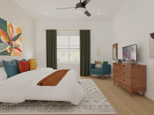 Bedroom · Eclectic designed by Jamie