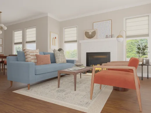 Living Room · Eclectic designed by Roslyn