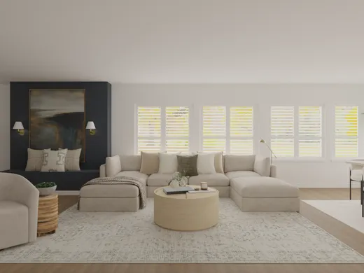 Living Room · Transitional designed by Tara