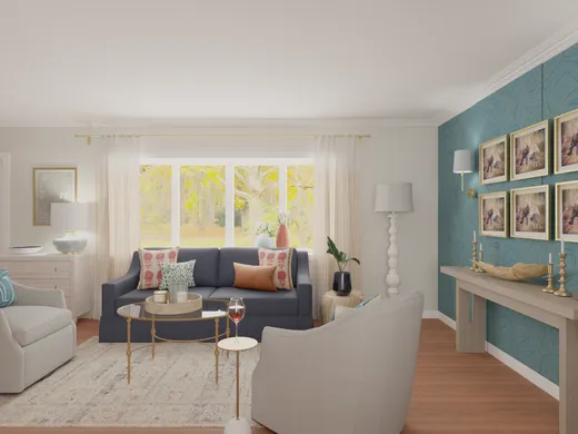Living Room · Glam designed by Ashley