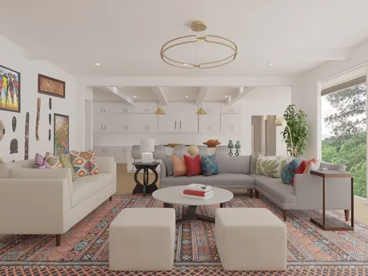 Living Room · Eclectic designed by Jamie