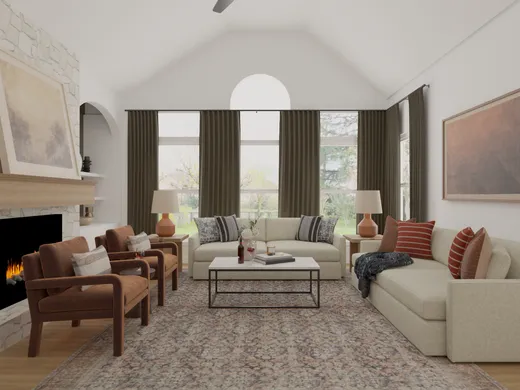 Living Room · Eclectic designed by Alix