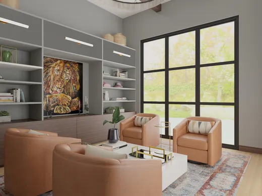 Reading Room · Eclectic designed by Jamie