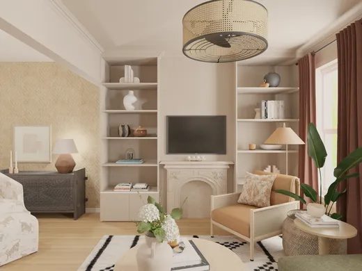 Living Room · Eclectic designed by Angie