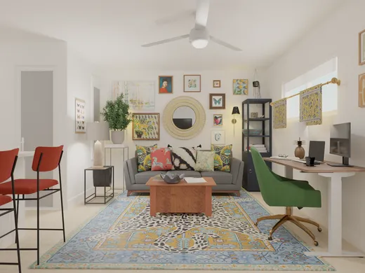 Living Room · Contemporary designed by Kait