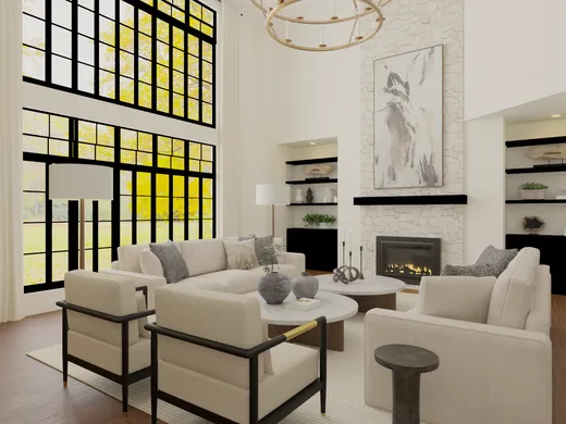 Living Room · Contemporary designed by Tracy