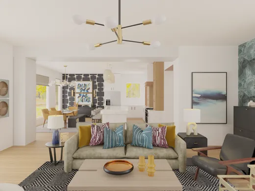 Living Room · Eclectic designed by Jamie