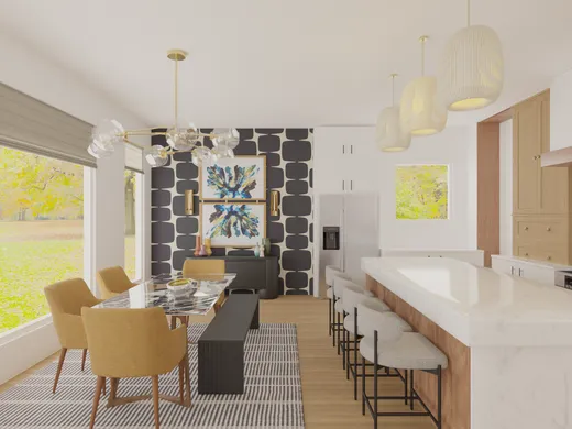 Dining Room · Midcentury Modern designed by Jamie