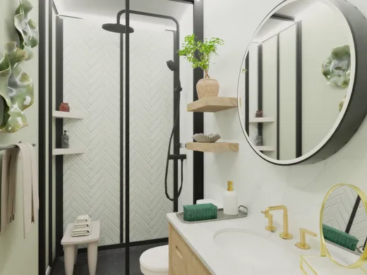 Bathroom · Contemporary designed by Sana