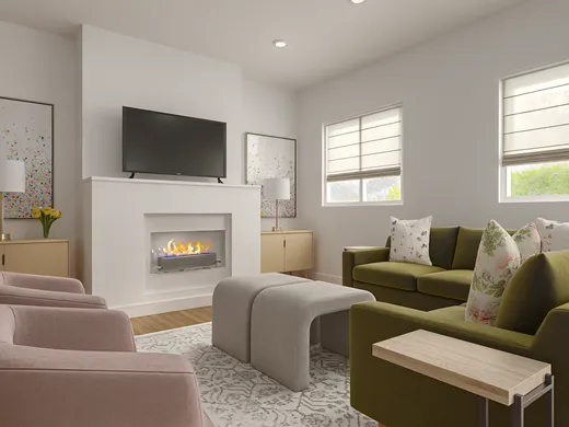 Living Room · Contemporary designed by Rutu