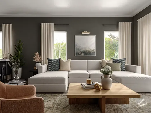 Living Room · Transitional designed by Ivanna