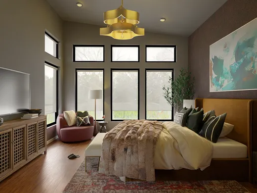 Bedroom · Glam designed by Jamie